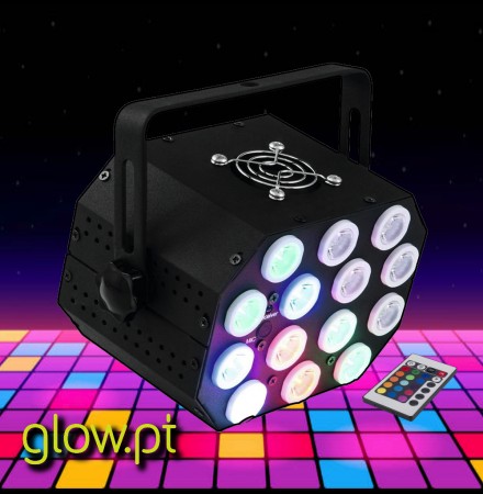 Projector C/ Comando LED PS-46 RGB 14x1W Flash