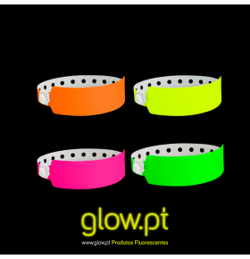 Pulseiras Vinil Inviolável Fluorescentes