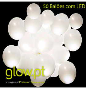 Balões LED (50 unid.) Luz FIxa