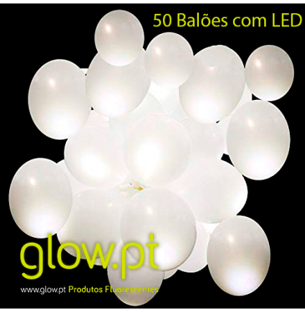 Balões LED (50 unid.) Luz FIxa