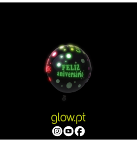 Balões Neon Feliz Aniversário Bolas 30cm ( Pack 4 )