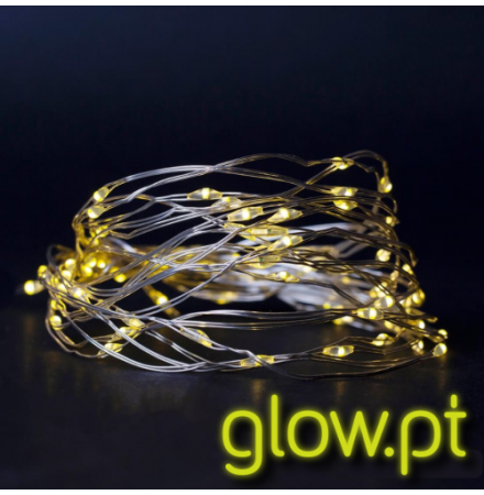 Grinalda Luz de Natal 20 LEDS 3000K 1m