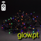 Conjunto Luz de Natal 50 LEDS Multicor Comando IR 3xAA 5m