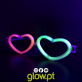 Óculos Glow Coração (Pack 50)