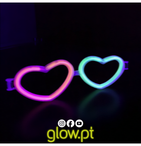 Óculos Glow Coração (Pack 6)