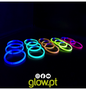 Pulseiras Glow Côr Única (Pack 100)