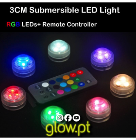 LED C/Comando 3cm RGB