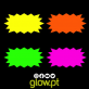 Estrelas Flashes Fluorescentes ( Pack 10 )