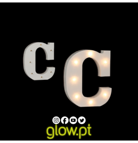 Letras em madeira LED