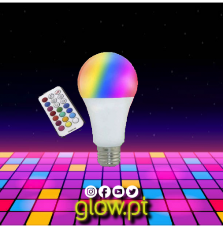 Lâmpada LED C/Comando RGB ( Multicor ) E27