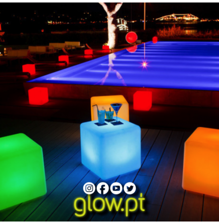 Cubo LED 30cm (com comando)