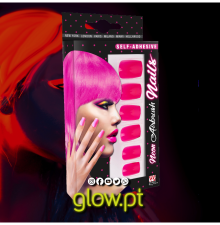 Unhas C/Adesivo Neon ( Pack 12 )
