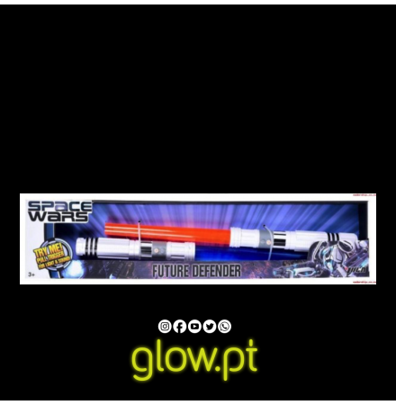 Espada LED Dupla ( Luz e som )