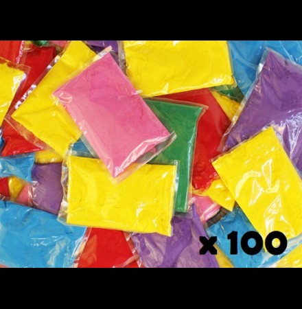 100 x Pó Holi 75g Fluorescente